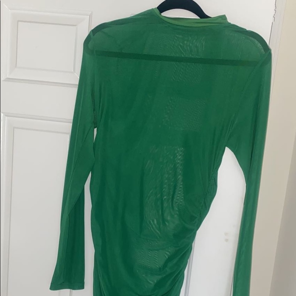 GREEN TRANSPARENT DRESS